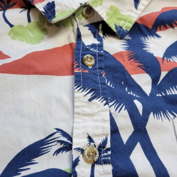 Cooke Street Hawaiian Shirt Mens XL Palm Tree Floral Short Sleeve 100% Cotton - Picture 3 of 7
